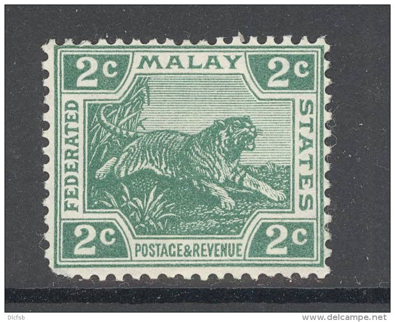 MALAY STATES, 1904 2c Green (wmk Multiple Block CA) Fine MM - Federated Malay States