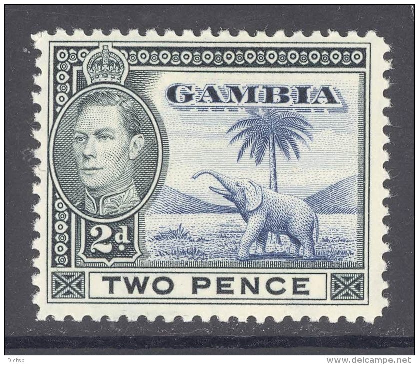 GAMBIA, 1938 2d Blue &amp; Black VLMM, Cat &pound;13 - Gambia (...-1964)