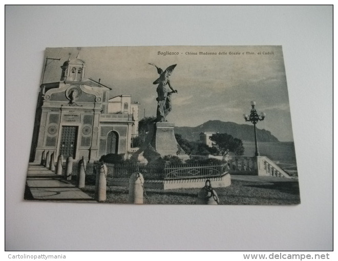 Monumento Ai Caduti Chiesa Madonna Delle Grazie Bogliasco Vista Verso Promontorio Di Portofino Genova - Monuments Aux Morts