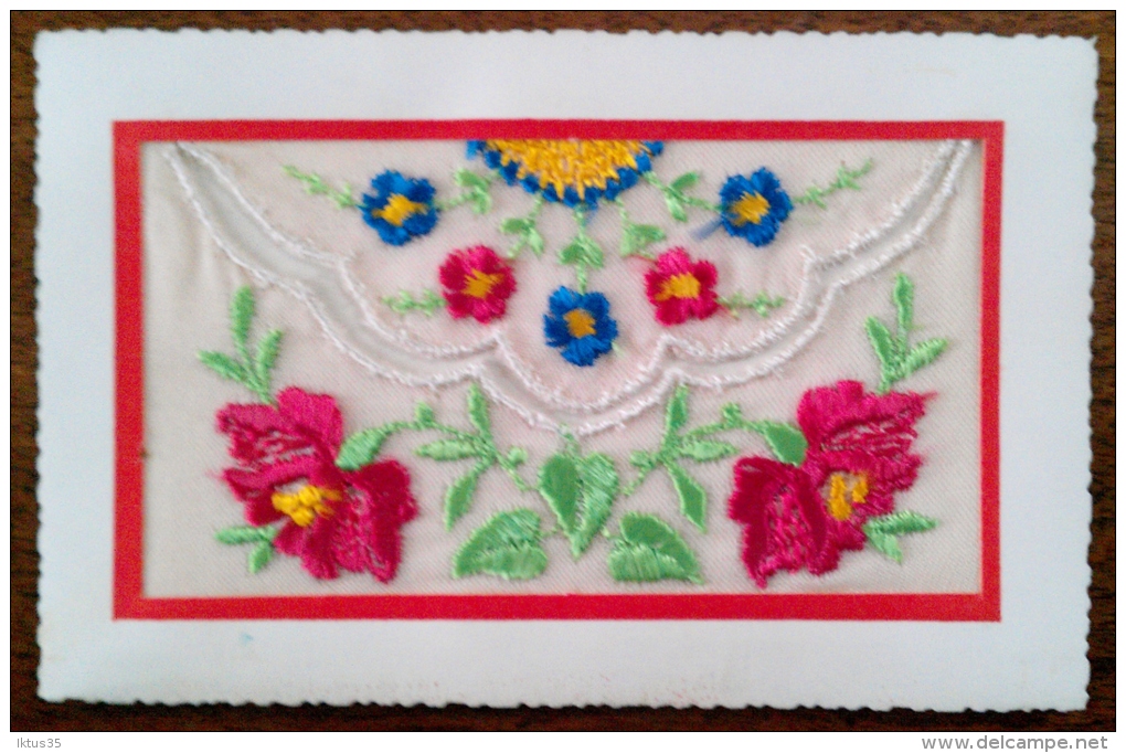 CPSM-CARTE BRODEE-EDITION EMGE - Embroidered