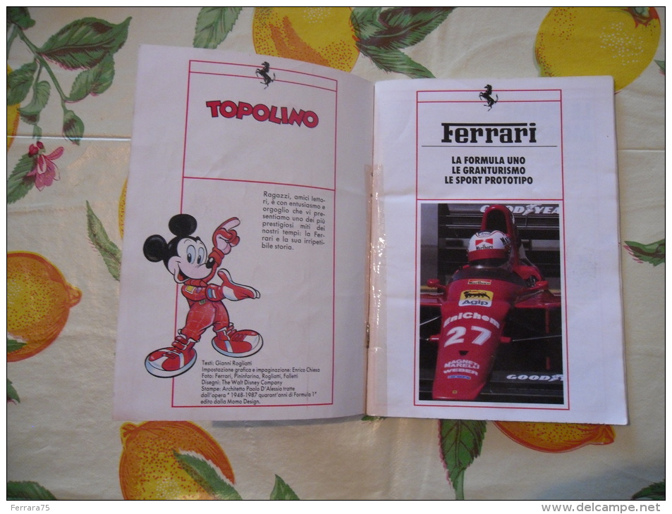 ALBUM WALT DISNEY FERRARI 1990 COMPLETO  EDIZIONE FUORI COMMERCIO - Edizione Italiana