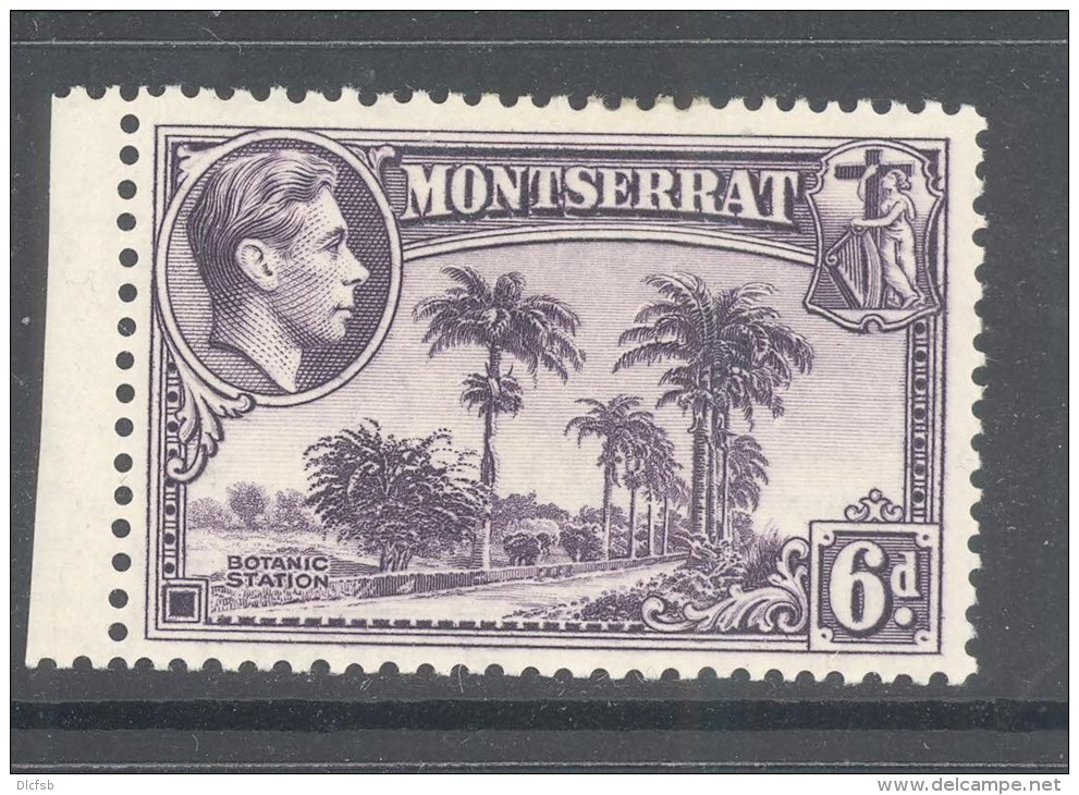 MONTSERRAT, 1938 6d (P13) Very Fine Light MM , Cat &pound;23 - Montserrat