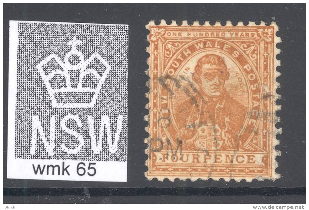 NEW SOUTH WALES, 1902 4d (wmk No. 65, Chalky Paper) VFU (wmk SG65), SG317,cat&pound;11 - Used Stamps