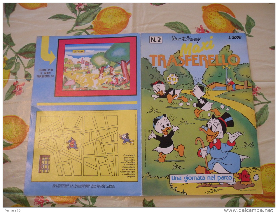 ALBUM WALT DISNEY MAXI TRASFERELLO N.2 1986 COMPLETO - Edizione Italiana