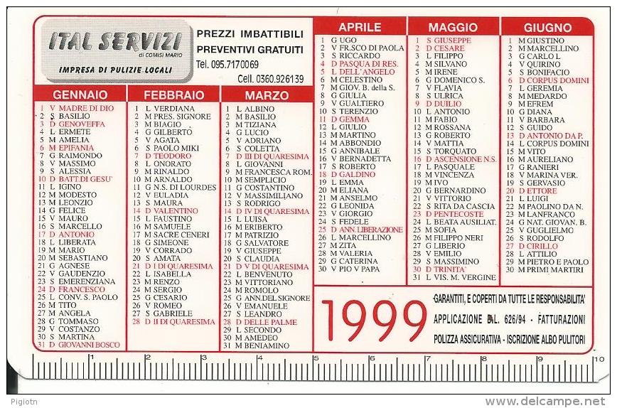 CAL520 - CALENDARIETTO 1999 - ITALSERVIZI - Formato Piccolo : 1991-00