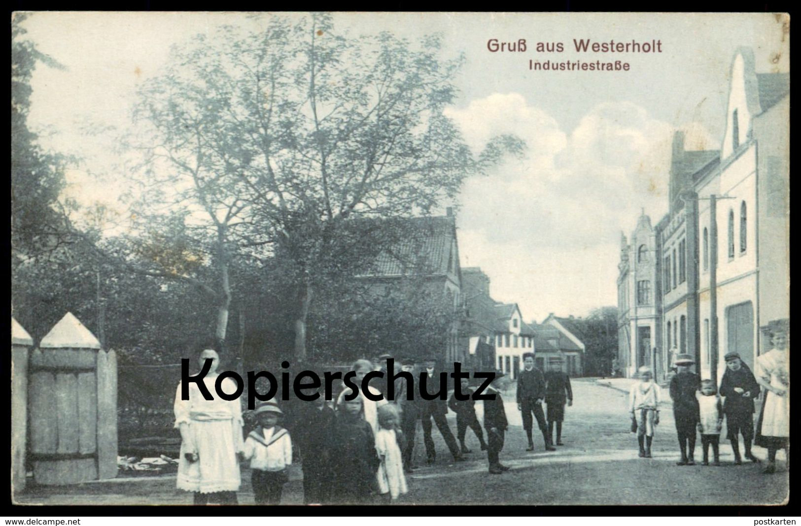 ALTE POSTKARTE GRUSS AUS WESTERHOLT INDUSTRIESTRASSE HERTEN Kinder Children Child Enfants AK Ansichtskarte Postcard Cpa - Herten