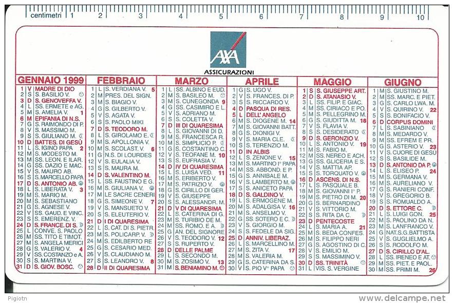 CAL536 - CALENDARIETTO 1999 - AXA ASSICURAZIONI - Formato Piccolo : 1991-00