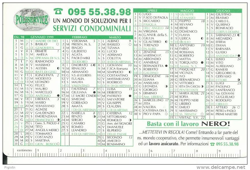 CAL543 - CALENDARIETTO 1999 - PETROSINO - POLISERVICE - Formato Piccolo : 1991-00