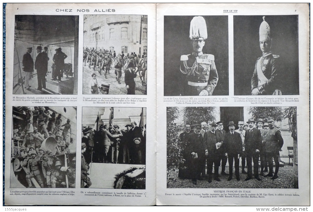 SUR LE VIF N° 89 / 22-07-1916 : HOCHE JOFFRE HYDE-PARK FRONT FRANÇAIS NICOLAS II  LABOURAGE ÉLÉPHANTS - Oorlog 1914-18