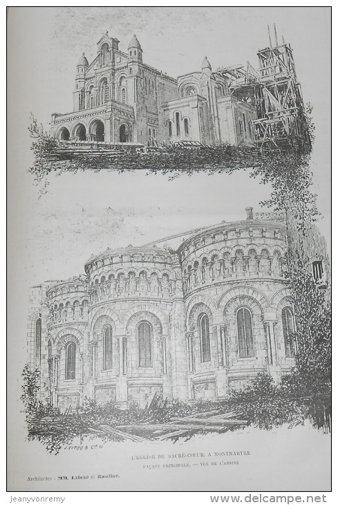 La Semaine Des Constructeurs. N°45. 3 Mai 1890. L'église Du Sacré Coeur à Montmartre.Maison Au Soudan. Habitation Bambar - Revistas - Antes 1900