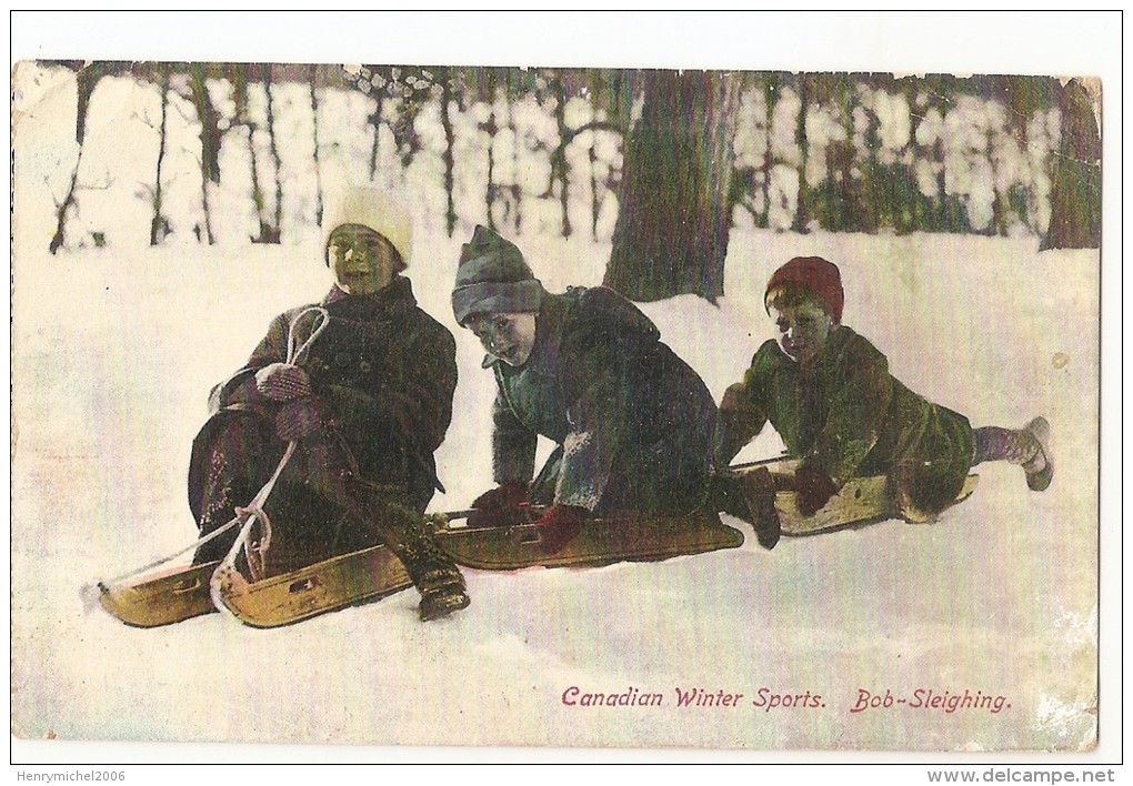 Canada - Montréal - Canadian Winter Sports - Bob Sleighing En 1913 - Montreal