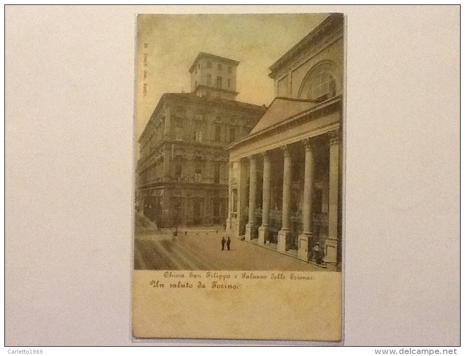 TORINO CHIESA DI S.FILIPPO E PALAZZO DELLE SCIENZE NON VIAGGIATA-E-- - Chiese