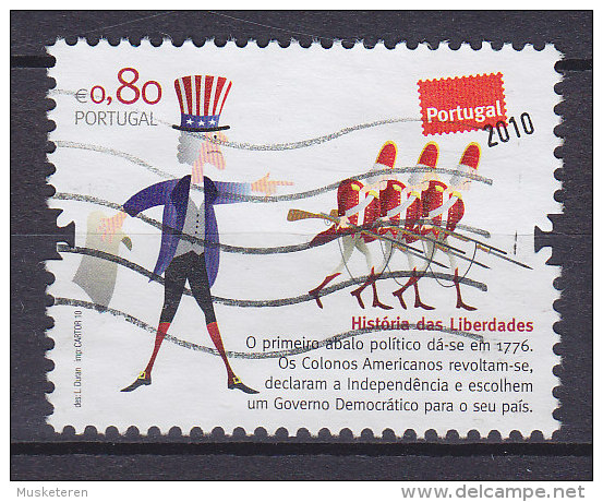 Portugal 2010 Mi. ????    0,80 € História Das Liberdades American Revolution 1776 - Gebraucht