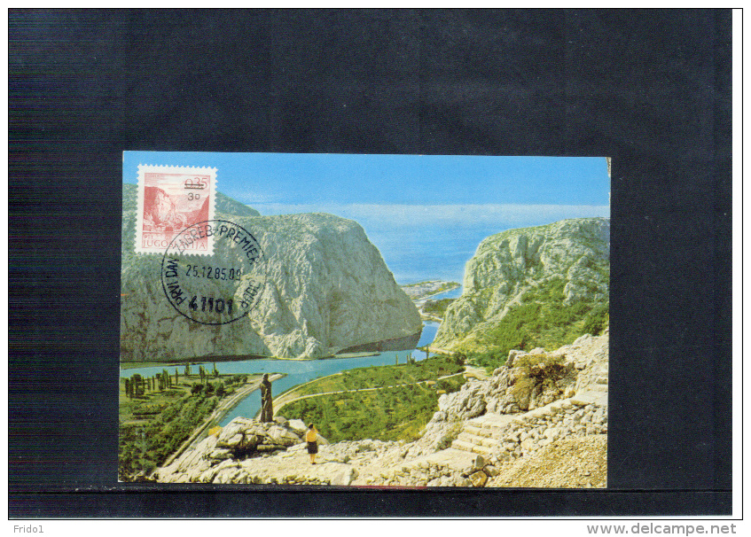 Yugoslawien / Yugoslavia / Yougoslavie 1985 Omis Maximumcard Selten / Scarce - Lettres & Documents