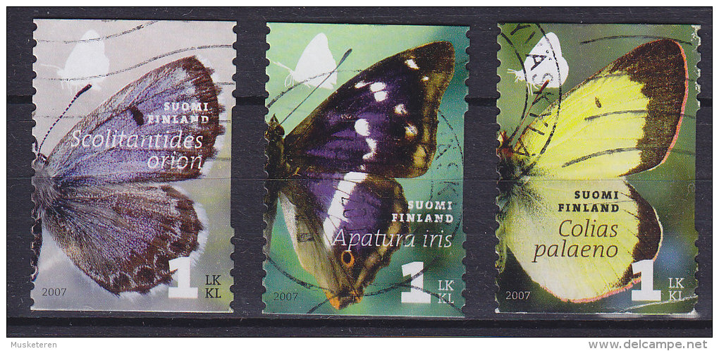 Finland 2007 Mi. 1861-63 Schmetterling Butterfly Papillon Complete Set !! - Gebruikt