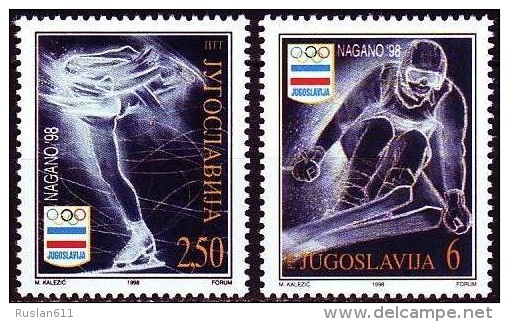 Olympic Games Yugoslavia 1998 #2847/8 Nagano MNH ** - Winter 1998: Nagano