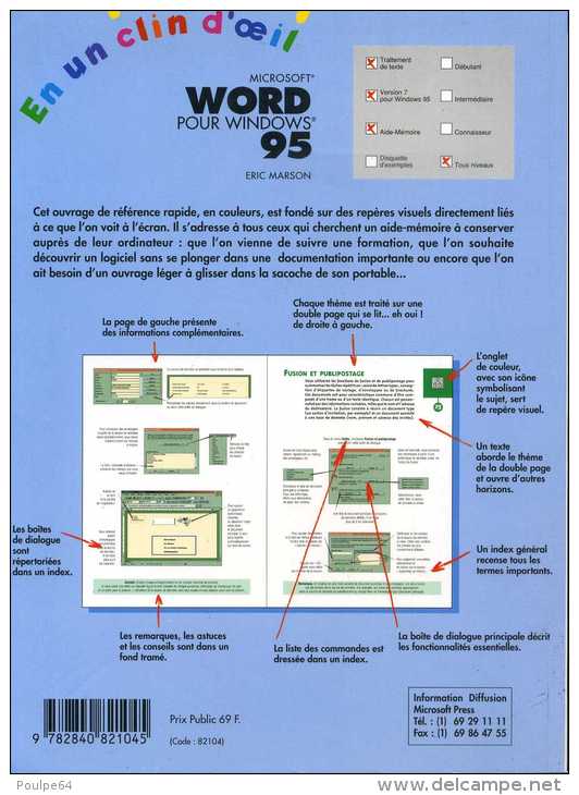 Word 95 - Auteur : Eric Marson -  Éditions : Microsolf Press - 100 Pages - Informatik