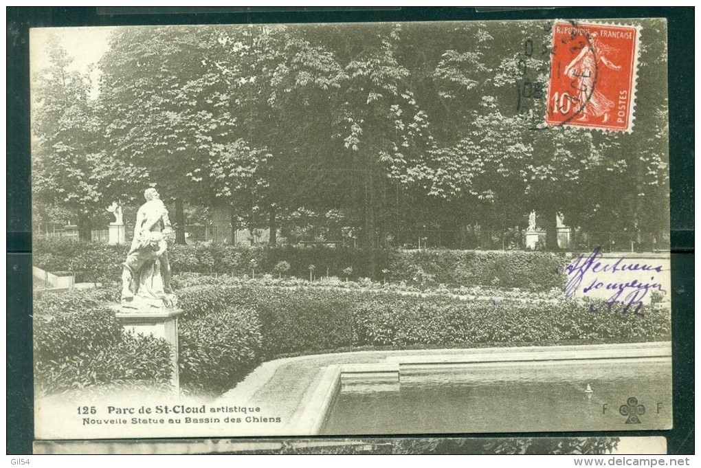 Parc De Saint Cloud Artistique - Nouvelle Statue Au Bassin Des Chiens   - Abq170 - Saint Cloud