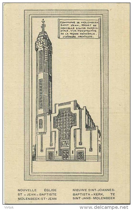 Sint-Jans-Molenbeek :  L'église - Kerk - Molenbeek-St-Jean - St-Jans-Molenbeek