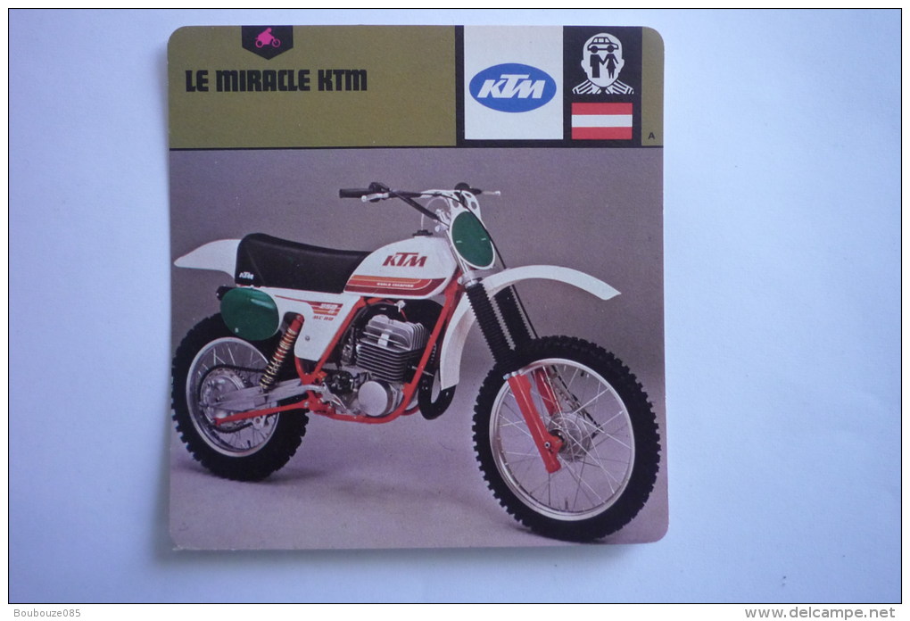 Sports Moto - Carte Fiche Moto - KTM Le Miracle ( Description Au Dos De La Carte ) - Altri & Non Classificati