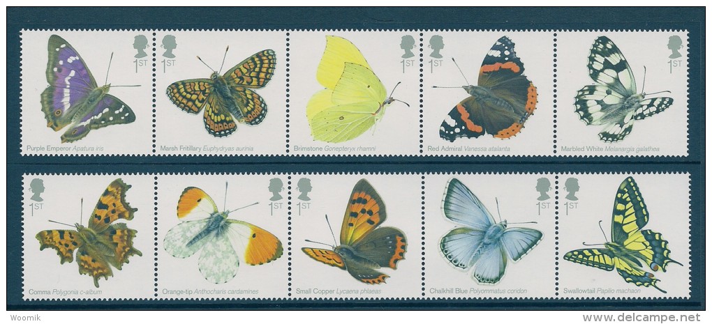 GB ~ 2013 ~ Butterflies ~ #ISSUE DATE 11 July 2013## ~ MNH - Nuovi