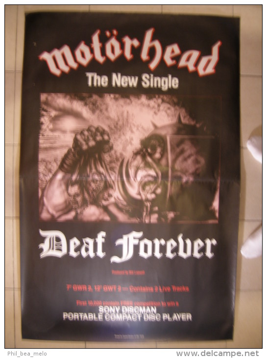 MUSIQUE - MOTÖRHEAD - GRANDE AFFICHE SORTIE NEW SINGLE - DEAF FOREVER - 152x100cm - Plakate & Poster