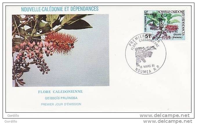 FDC Nouvelle Calédonie Flore 1981 Geissois Pruinosa. - FDC