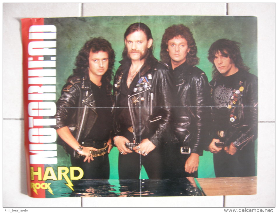 MUSIQUE - MOTÖRHEAD - POSTER HARD ROCK MAG 1984 (RECTO) / DAVID LEE ROTH GROUP (VERSO) - 41x35cm - Manifesti & Poster