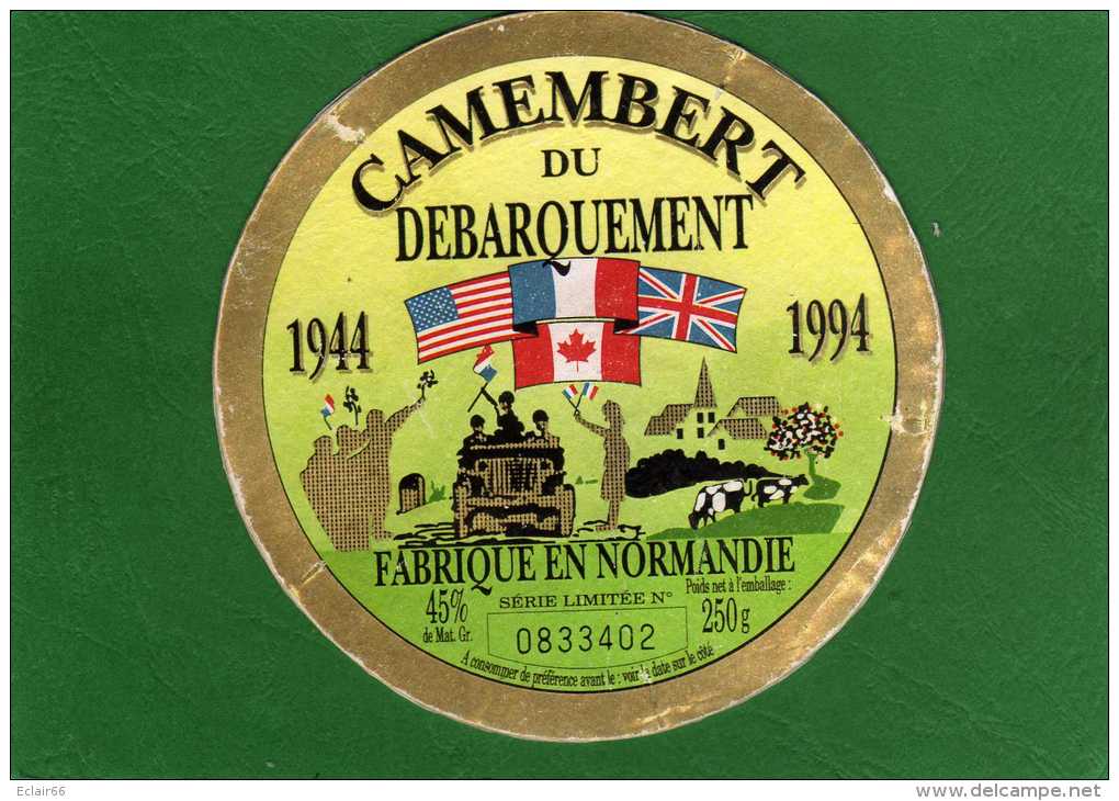 Etiquette - Fromage - Camembert Du Débarquement 1944-1994 Série Limitée Numérotée (0833402) - Formaggio