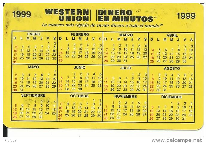 CAL555 - CALENDARIETTO 1999 - WESTERN UNION - Formato Piccolo : 1991-00