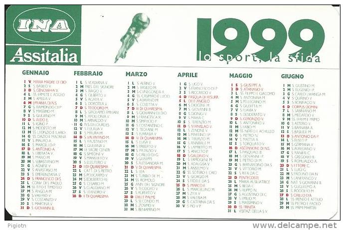 CAL572 - CALENDARIETTO 1999 - INA ASSITALIA - Formato Piccolo : 1991-00