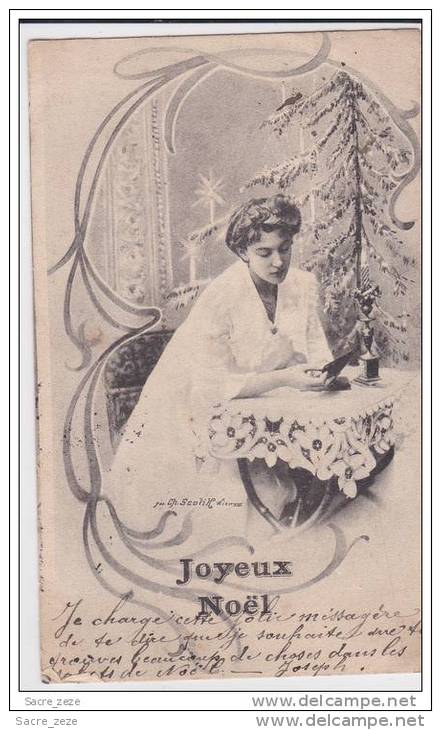 JOYEUX NOEL-1903-illustrateur SCOLIK-dos Simple - Scolik, Charles