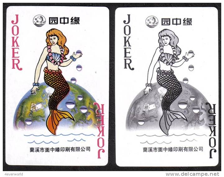 #137 Mermaid Girlie 2 Playing Card Joker Jeu De Cartes - Cartes à Jouer Classiques