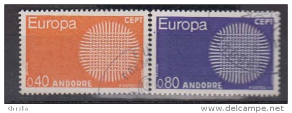 ANDORRE              1970         N°  202 / 203             COTE      12 € 25                ( A 621 ) - Used Stamps