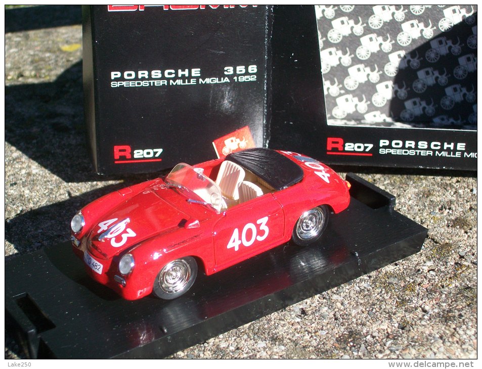 BRUMM -  R 207 - PORSCHE 356  SEEDSTER MILLE MIGLIA 1952  AVEC SA BOITE Scala 1/43 - Brumm