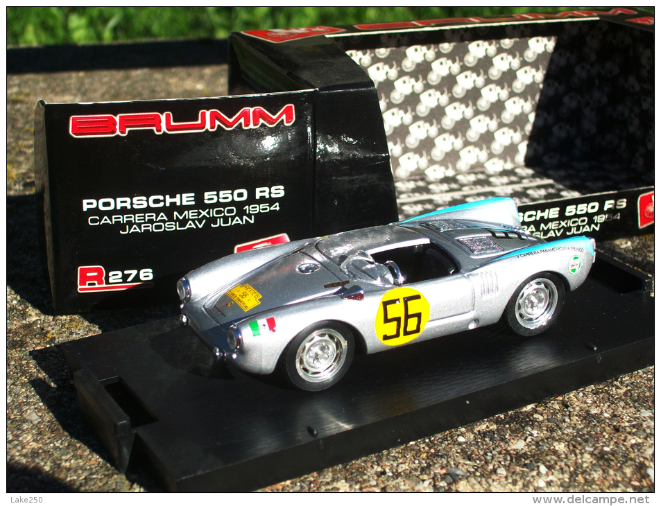 BRUMM -  R 276 - PORSCHE 55O RS CARRERA MEXICO 1954   AVEC SA BOITE Scala 1/43 - Brumm