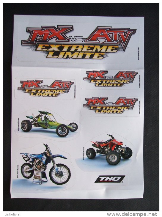 Planche D'autocollants Stickers MX Vs. ATV EXTREME LIMITE - THQ - Merchandising