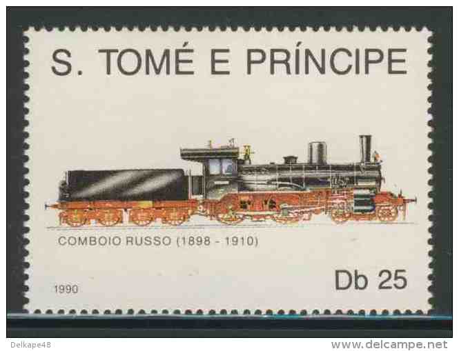 Sao Tomé E Principe 1990 Mi 1173 ** Russian Locomotive (1898-1910) / Russische Lokomotive (1898-1910) - Treinen