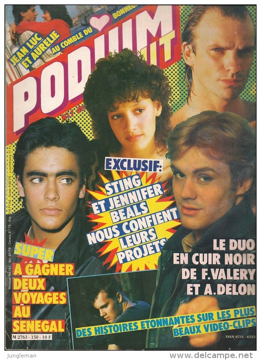 PODIUM N° 150 - Août 1984 - Michael Jackson, C. Jérôme, Mel Gibson, Mike Brant, Julie, Bonnie Tyler, Clan Des Siciliens - Music