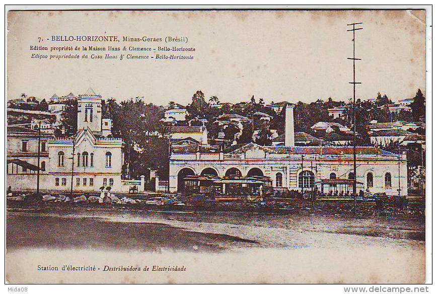 BELO HORIZONTE . MINAS GERAES. STATION D'ELECTRICITE. DESTRIBUIDORA DE ELECTRICIDADE. BELLO HORIZONTE. HASS & CLEMENCE. - Belo Horizonte