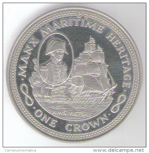 ISLE OF MAN ONE CROWN 1982 AG SILVER - Isla Man