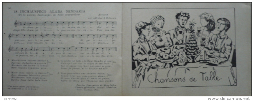 JEUNE FRANCE- CHANSONS -PAROLES ET MUSIQUE  62 Pages  -R. DELFAU - ILLUSTRATIONS LUCIEN COUTAUD - - Muziek