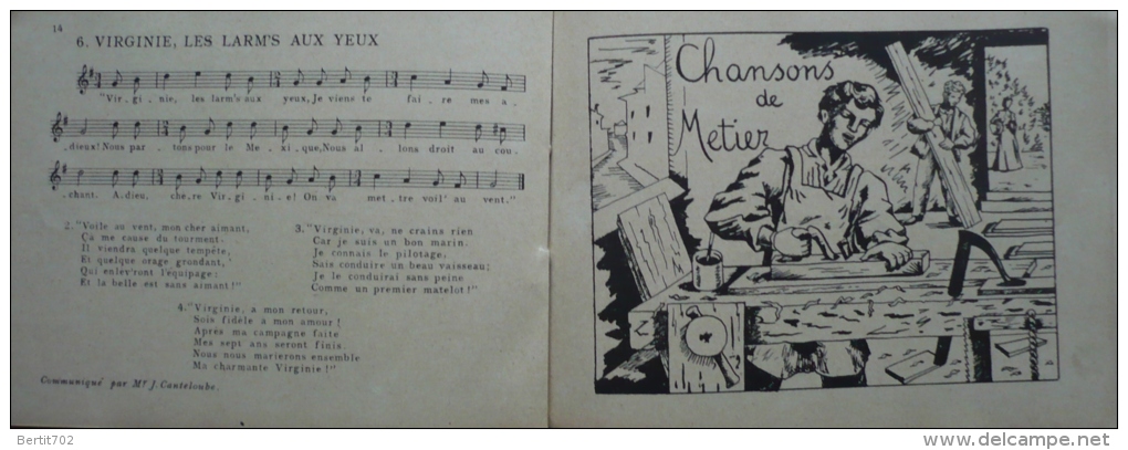 JEUNE FRANCE- CHANSONS -PAROLES ET MUSIQUE  62 Pages  -R. DELFAU - ILLUSTRATIONS LUCIEN COUTAUD - - Muziek