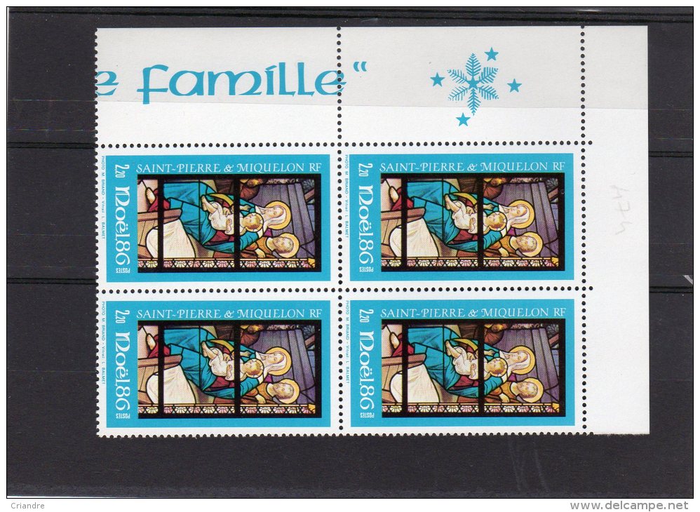 St Pierre Et Miquelon: Bloc De 4 TP N°474** - Unused Stamps