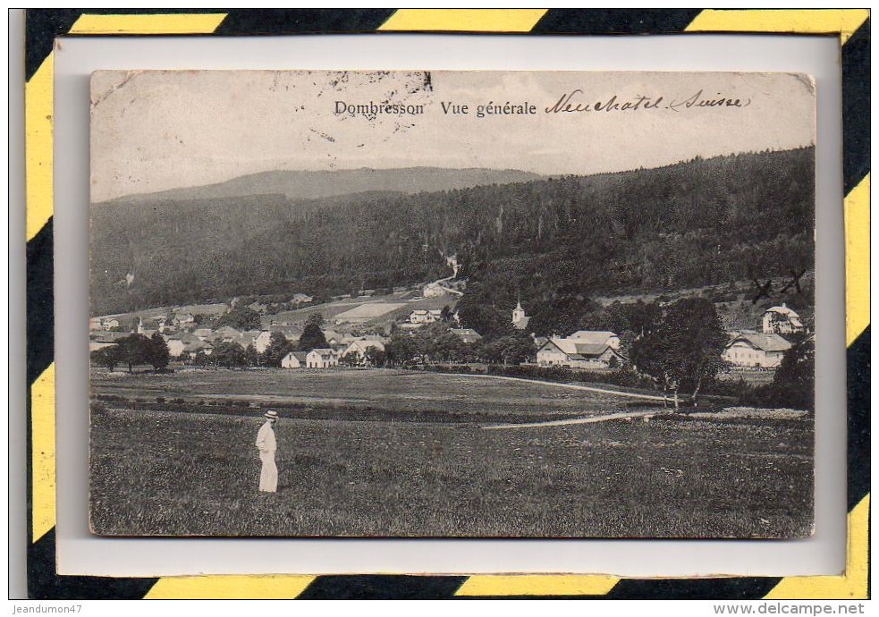 DOMBRESSON. - . VUE GENERALE. CIRCULEE EN 1912 - Dombresson 