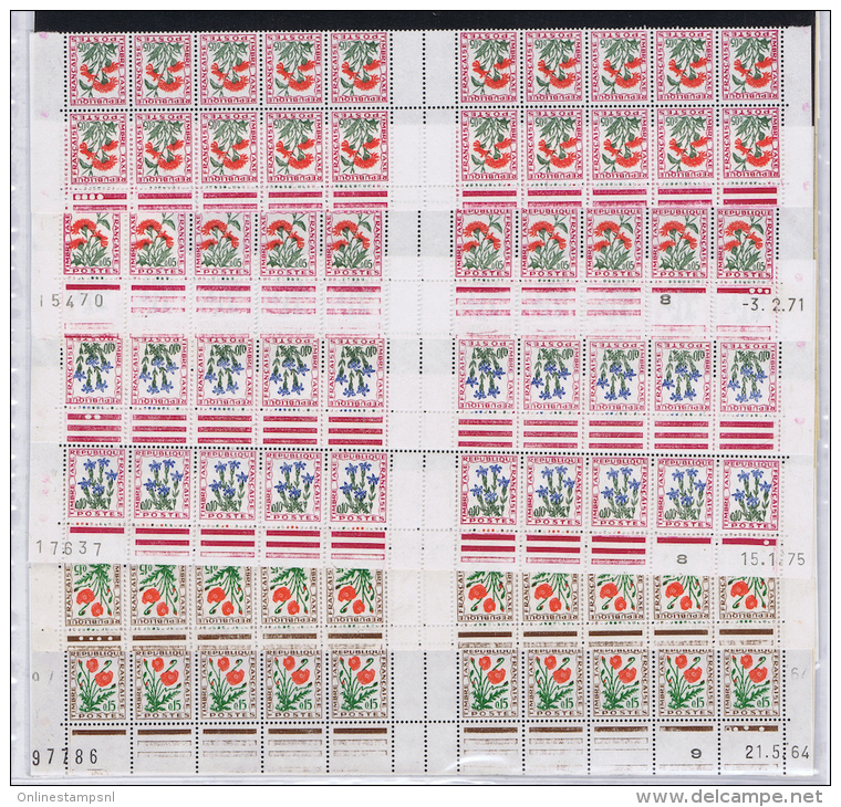 Coins Datés, 14 Strips, Part Of Sheets, MNH/** Timbre Tax - 1970-1979