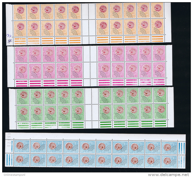 Part Sheets / Coins Datés, 4 Strips, MNH/**  Yv 134 - 136 Cat Value 180 Euro - 1964-1988