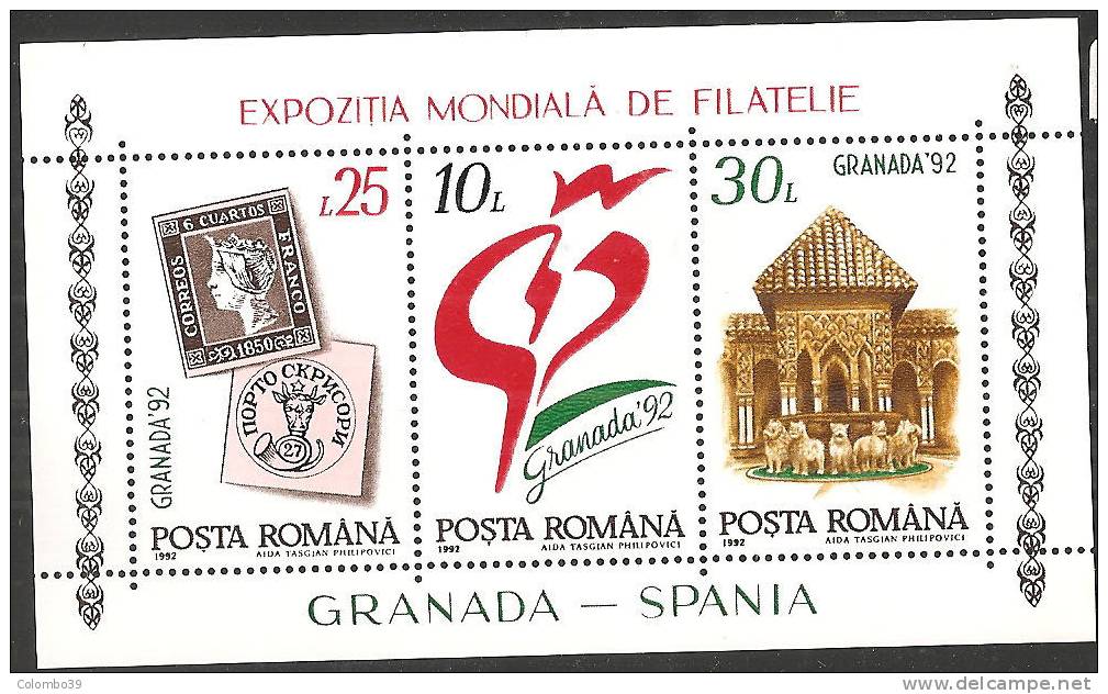 Romania 1992 BF Nuovo** - Mi.272  Yv.217 - Blocs-feuillets