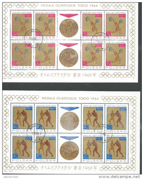 8.OCT.1965.. OLYMPIC GAMES,TOKYO  POLISH MEDAL WINNERS. MINT - Fogli Completi