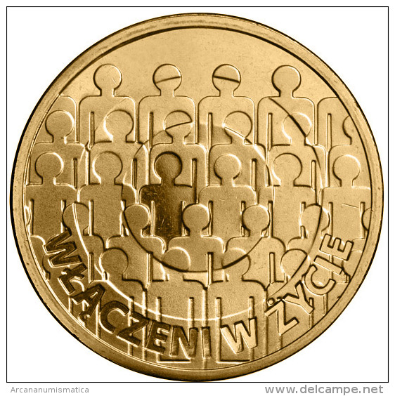 POLONIA 2 ZLOTES 2.013 2013 Nordic Gold/Oro Nórdico "Asociación De Discapacitados Mentales" T-DL-10.597 - Polonia